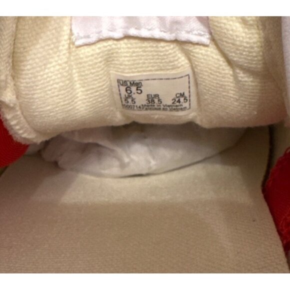 Vans Cush Pop Old Skool Skate Shoes Cream Blue Stripe Mens 6.5 Suede & Canvas - Picture 3 of 14